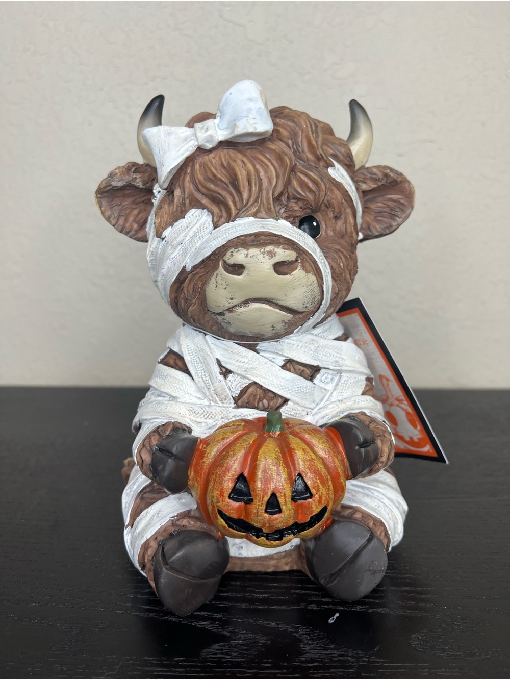 NEW HallowHome Halloween Highland Cow Mummy Decor